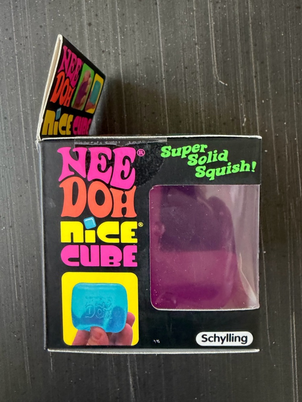 NeeDoh Nice Cube Purple Super Solid Squish Kids Toy - Picture 2 of 3